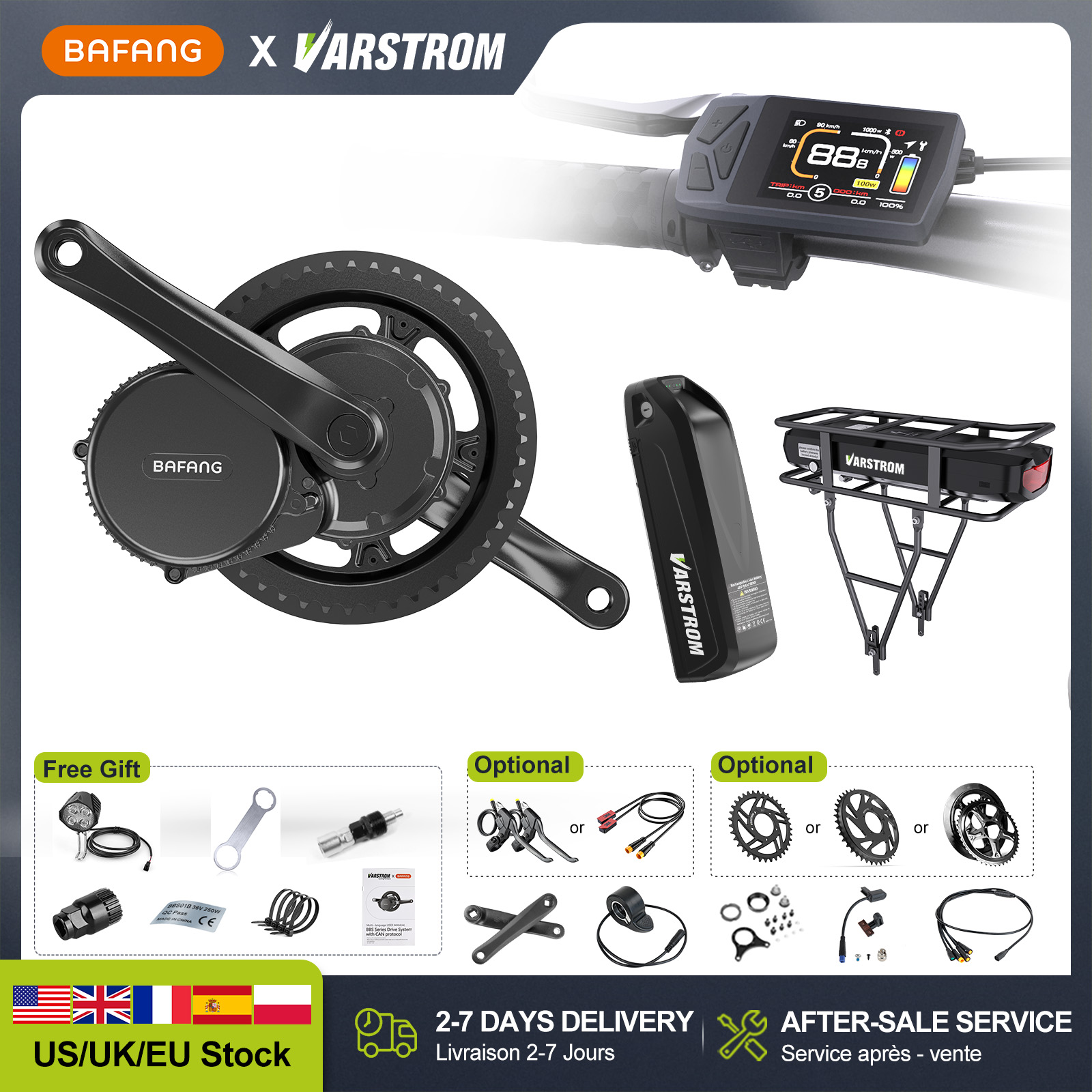 Bafang Bbshd 1000W Conversion Kit - Прямая поставка из США: Комплекты для