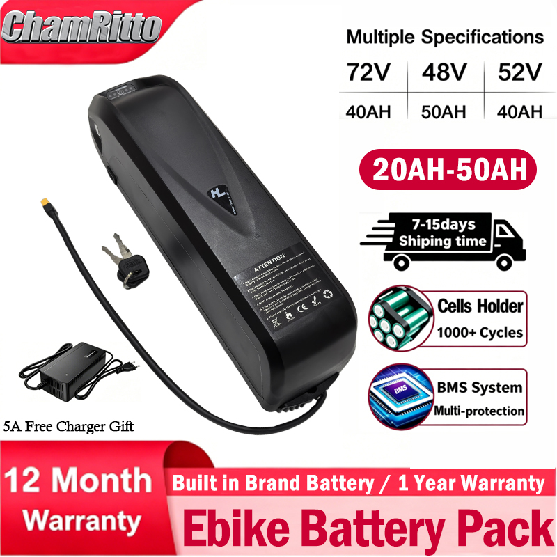 Ebike Battery 48V 20Ah Hailong - Аккумулятор для электровелосипеда 72В/60В/48В 20Ач, 52В/36В