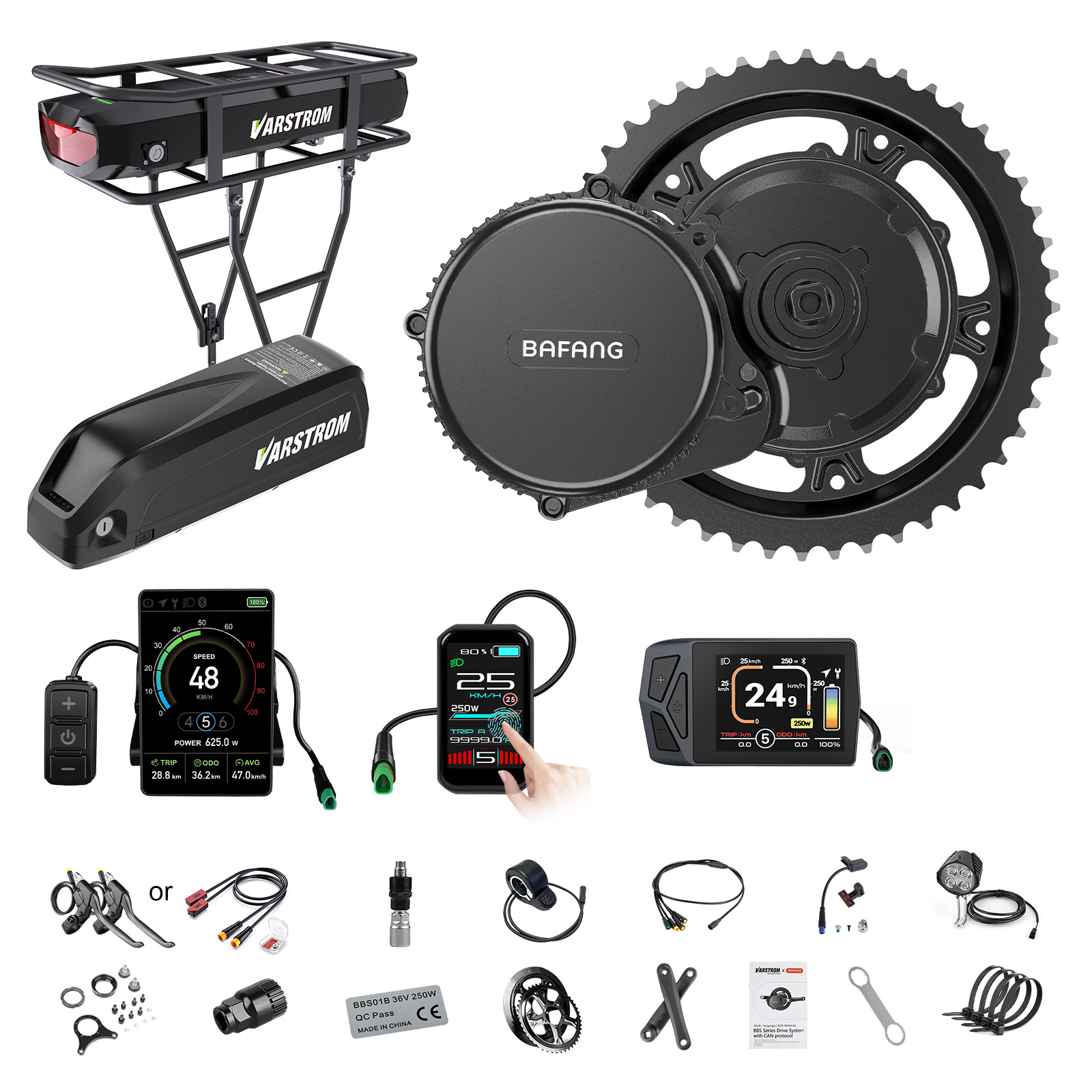 Bafang Bbs02B 48V 750W Mid Drive Kit - [Доставка из США] Мотор Bafang 750W