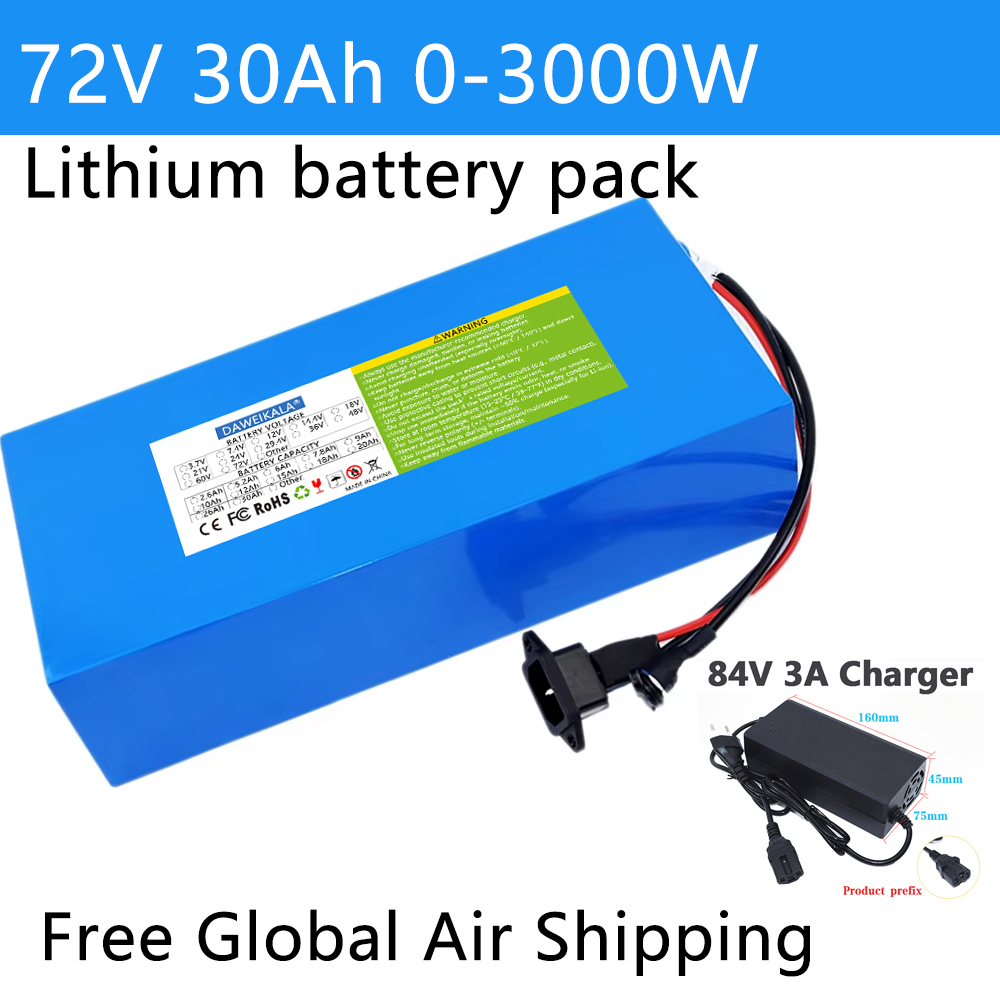 Electric Bicycle Battery 72V 30Ah - 72 В 12 Ач-30 Ач 18650