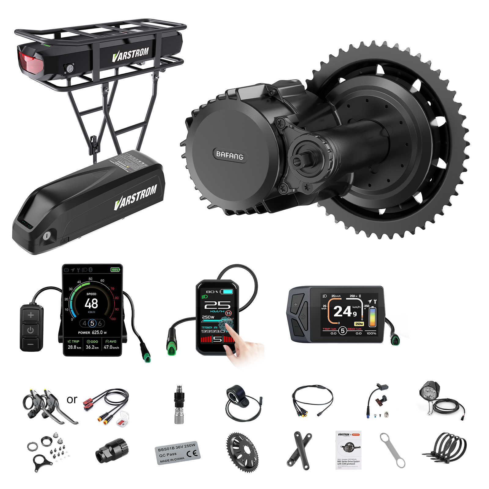 Bafang Bbs02B 48V 750W Mid Drive Kit - [Доставка из США] Мотор Bafang 750W