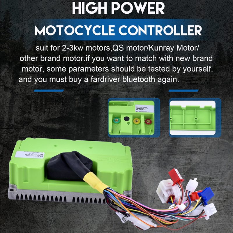 Sine Wave Controller 48V 72V 80A - Контроллер Fardriver 48В-72В 80А 3КВт синусоидального