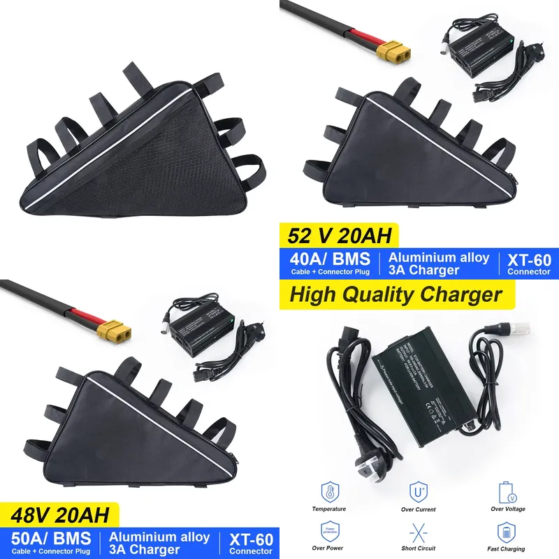 Литиевая аккумуляторная батаре – обзор и цена Ebike Battery 52V 20Ah Triangle Pack