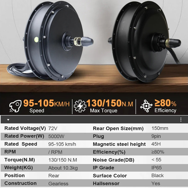 Новый комплект для переоборудо – обзор и цена 72V 5000W Hub Motor Kit