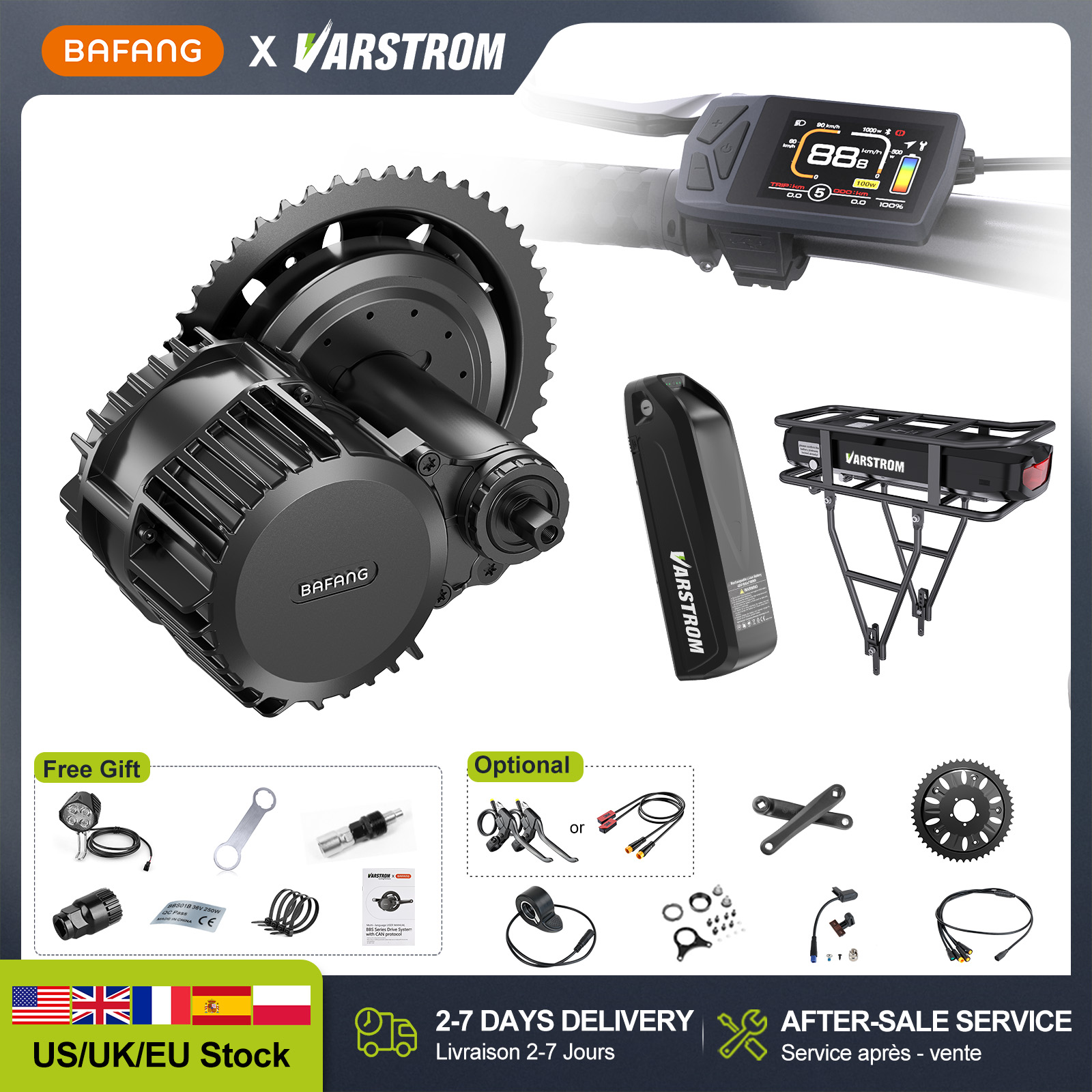 [Склад США] Комплекты для пере – обзор и цена Bafang Bbshd 1000W Conversion Kit