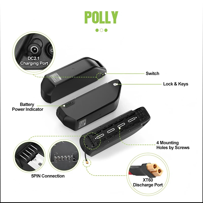 Аккумулятор Hailong Polly 52В  – обзор и цена Electric Bicycle Battery 72V 30Ah